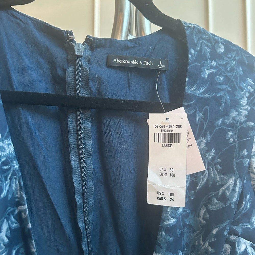 Abercrombie & Fitch Blue Floral Dress - Picture 6 of 12